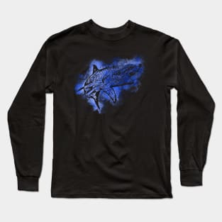 Shark - Blue Long Sleeve T-Shirt